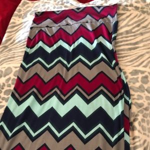 Chevron maxi skirt